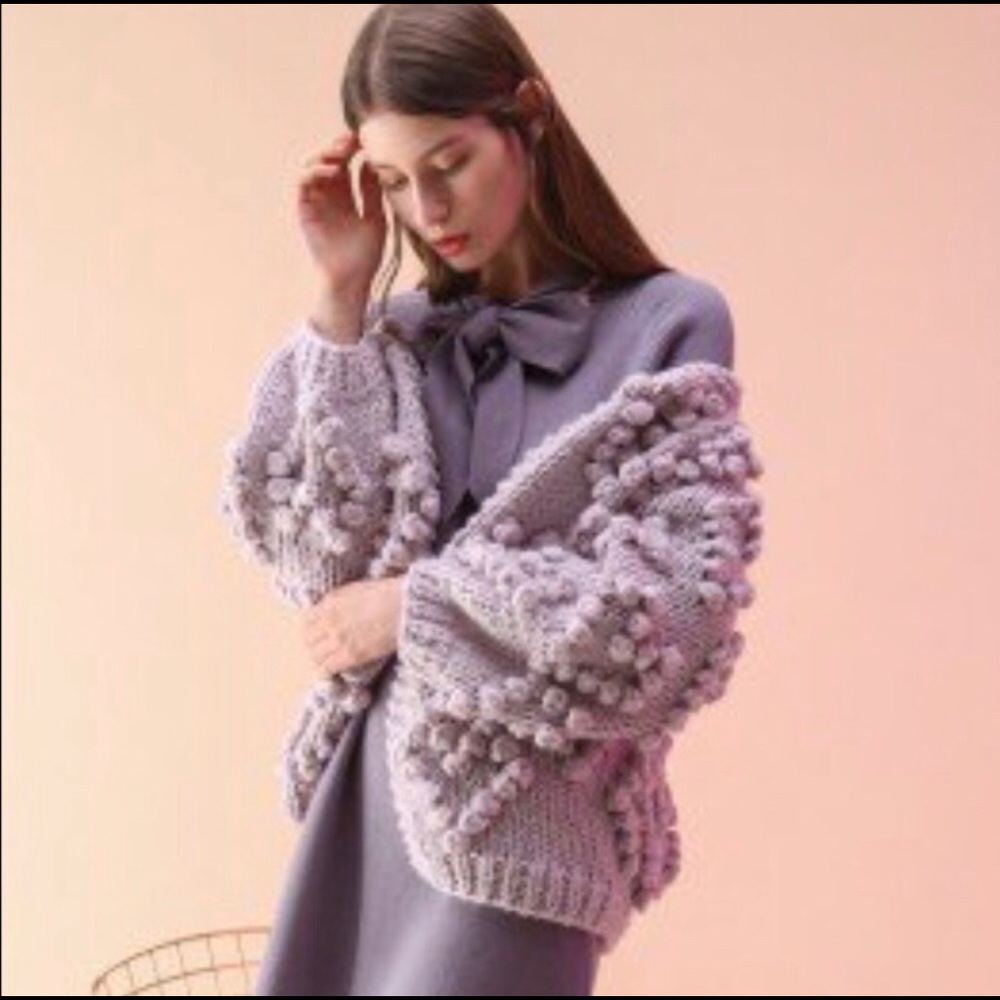 Chicwish Knit Your Love Cardigan in Lavender